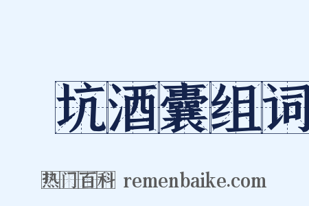 飯坑酒囊组词是什么意思的图片